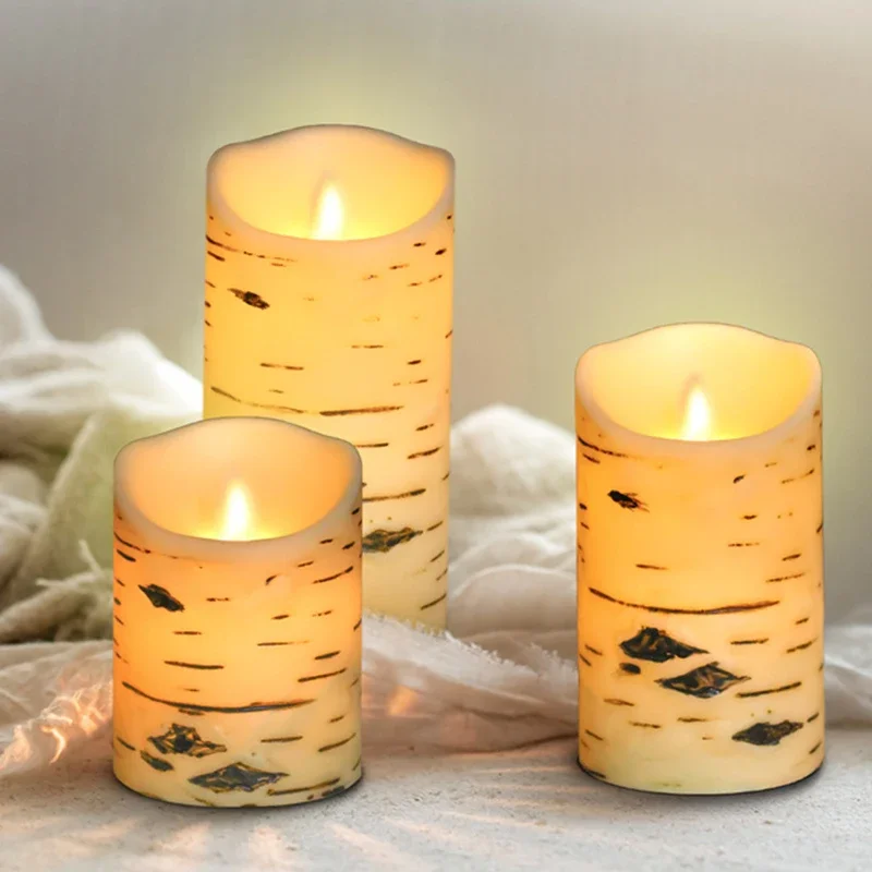 Lampade a candela elettroniche Stoppino oscillante a candela a LED senza fiamma con telecomando Funziona a batteria per decorazioni domestiche per feste di Natale