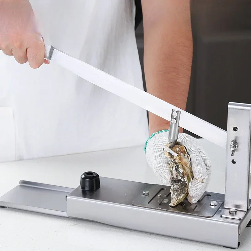 Cuchillo para abrir ostras, guillotina, cuchillo de acero inoxidable, cuchillo específico para ostras, barbacoa, uso comercial en casa