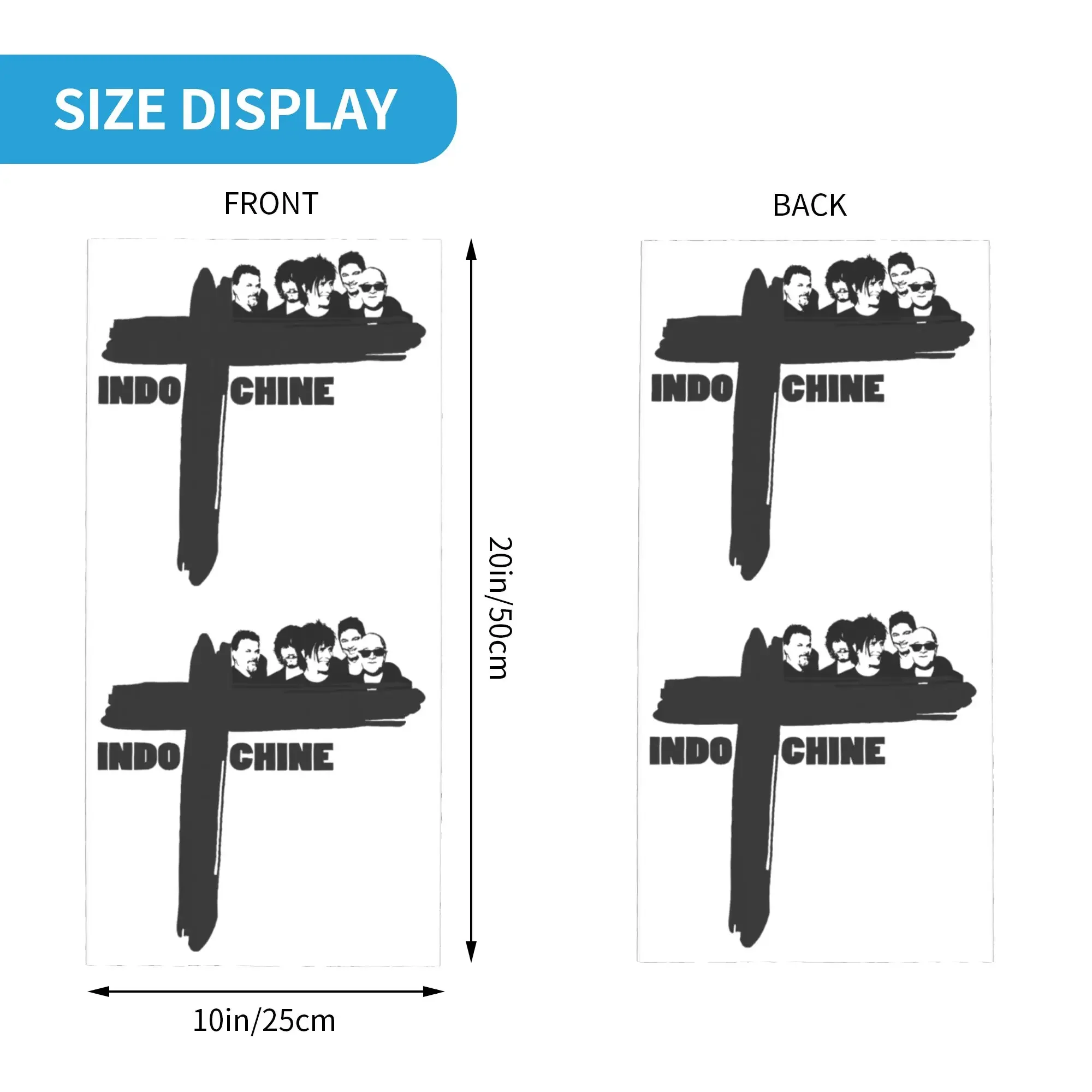 New Indochine Pop Rock Band France Bandana Winter Neck Warmer Women Windproof Wrap Face Scarf for Ski  Gaiter Headband