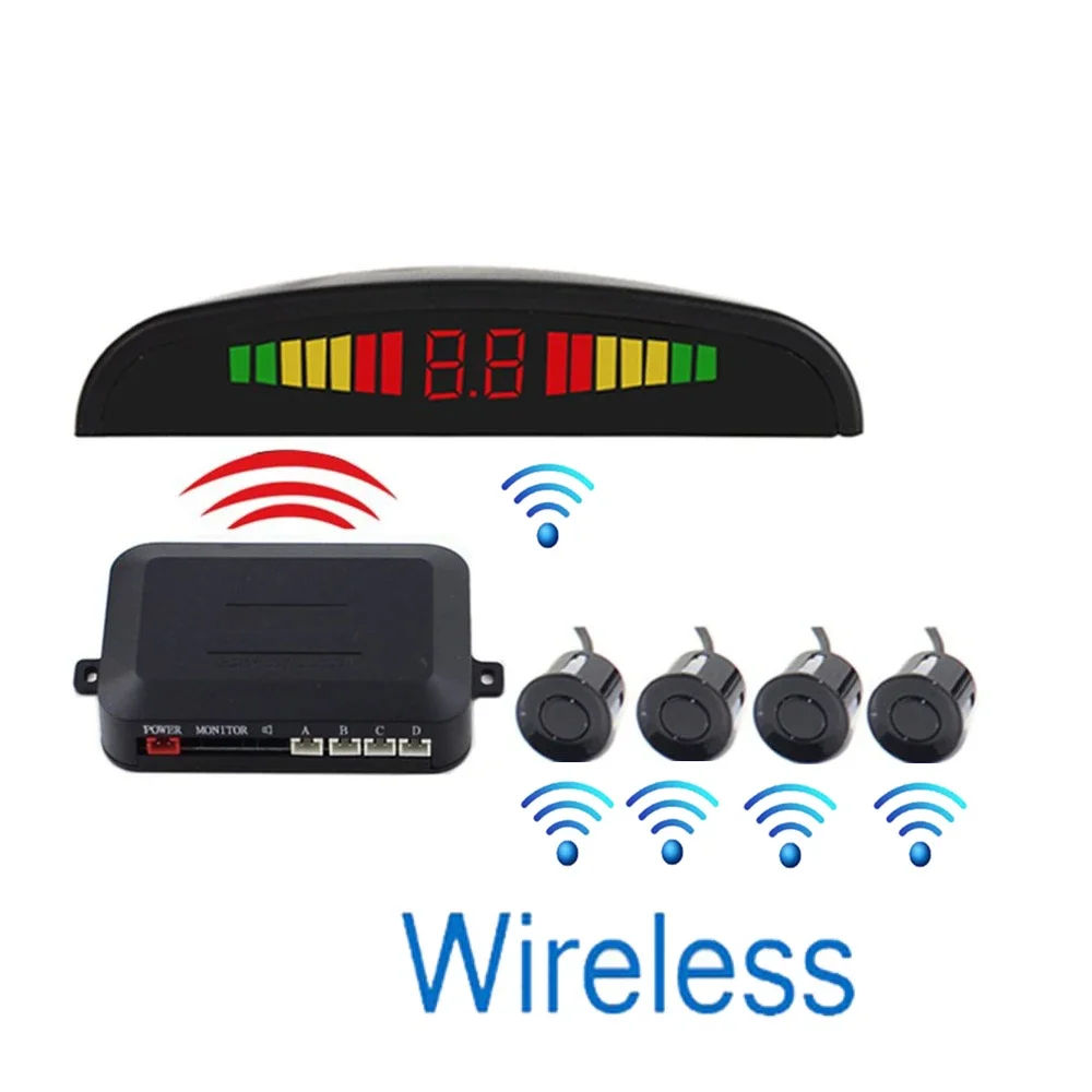 Bileeko سيارة السيارات باركترونيك LED وقوف السيارات الاستشعار مع 4 أجهزة الاستشعار عكس النسخ الاحتياطي سيارة وقوف السيارات الرادار رصد كاشف نظام العرض