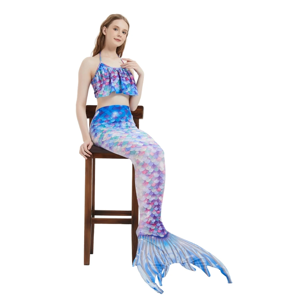 Traje de baño de cola de sirena para mujer adulta, traje de baño de sirena, vestido de fiesta, Cosplay de verano