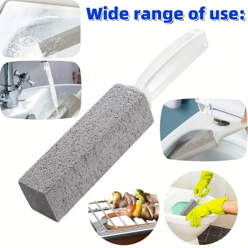 6PCS Pumice Stone Toilet Cleaning Stick Seat Limescale Rust Stain Dirt Removal Brush Bathroom Tile Sink Household Washing Tools