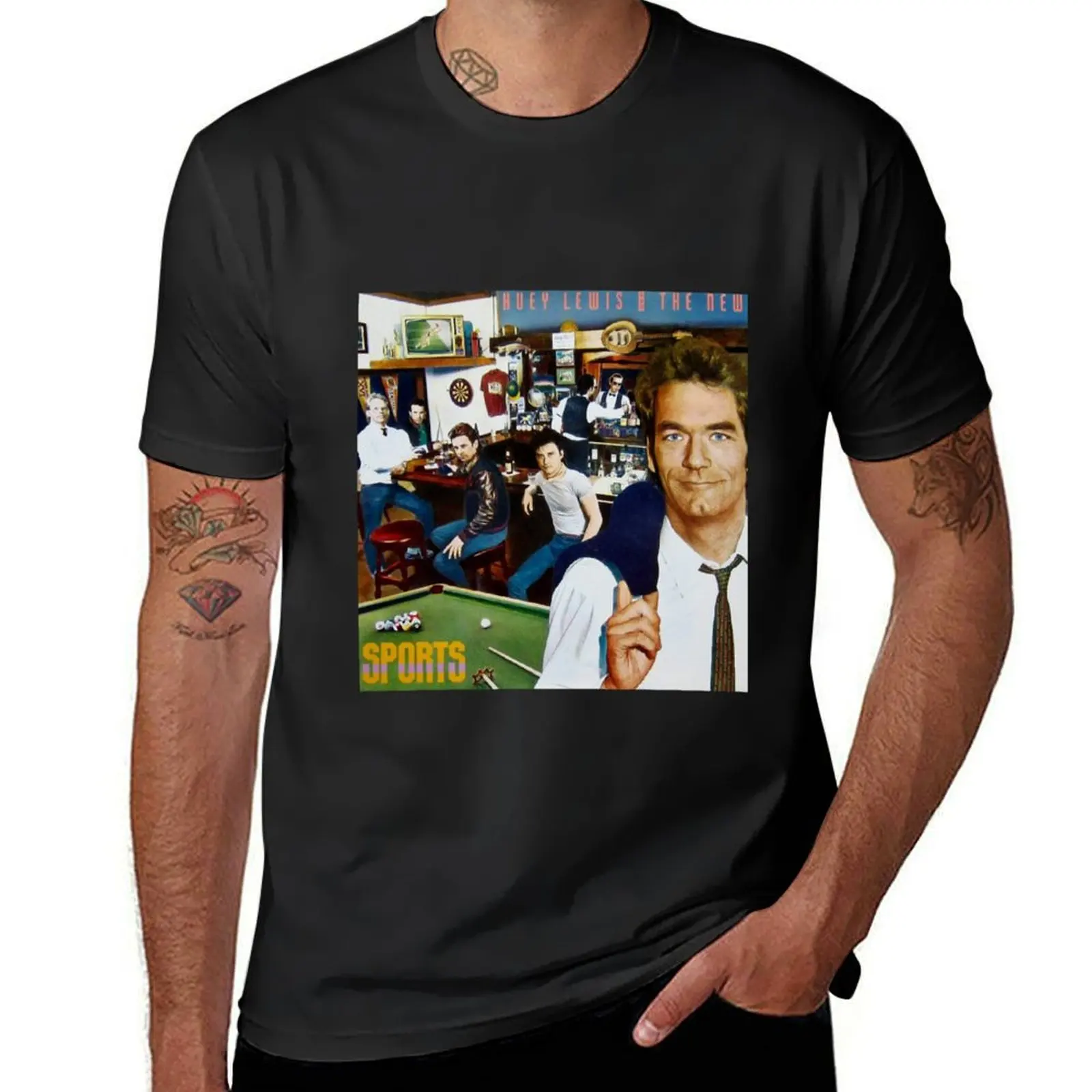 huey sport lewis news T-Shirt summer tops vintage clothes quick-drying clothes for men