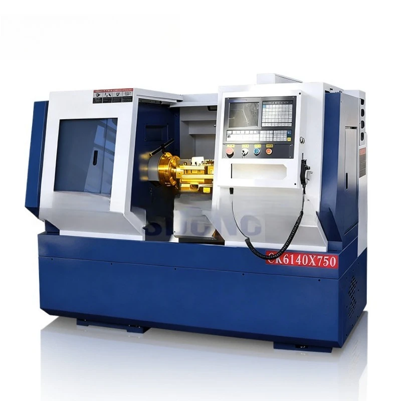 Numerical control lathe CK6140 axis type, long material processing CK6140X750 metal cutting equipment
