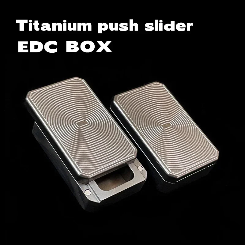 Titanium Storage EDC Clicker Speed Case Candy Pill Cigarette Box Fidget Gadgets Tool Push PPB Slider Fidget Toys