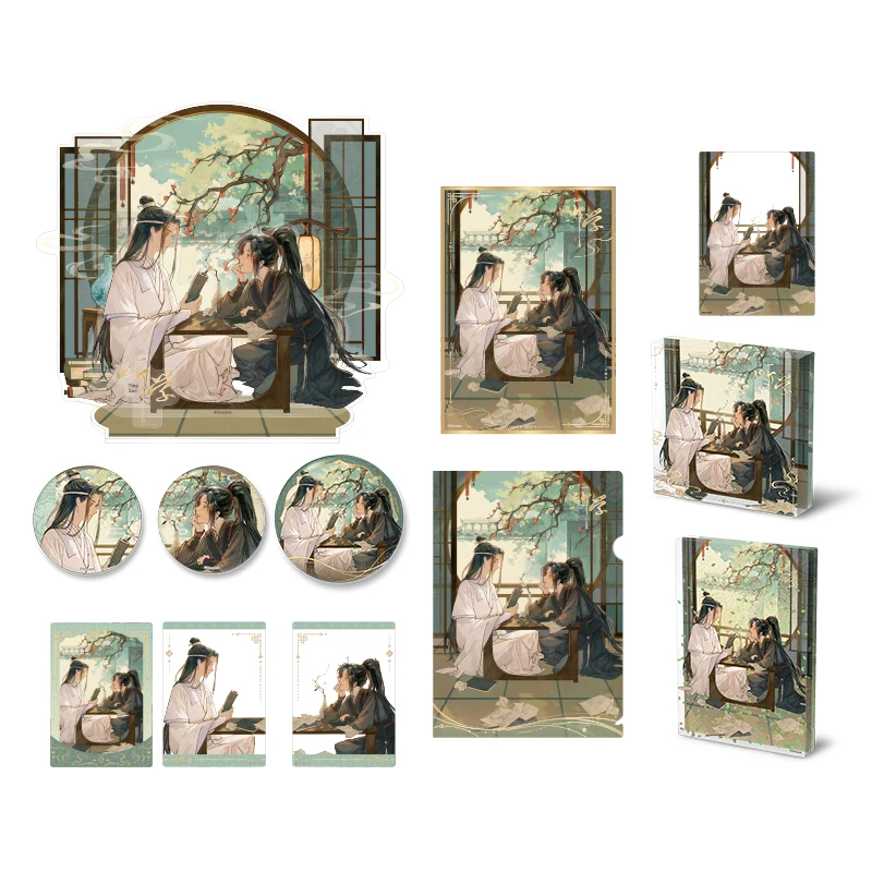 

Mo Dao Zu Shi Animation Official Merch Ting Xue Series Wei Wuxian and Lan Wangji Standee Badge Photo Cards Shikishi