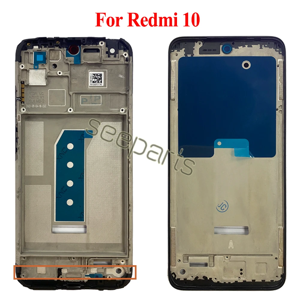 Xiaomi Redmi 7 7A 8 8A 9 9A 10 프라임 LCD 프레임 중간 프레임 베젤 하우징 교체 부품, Redmi 9T 10A 10C 전면 프레임