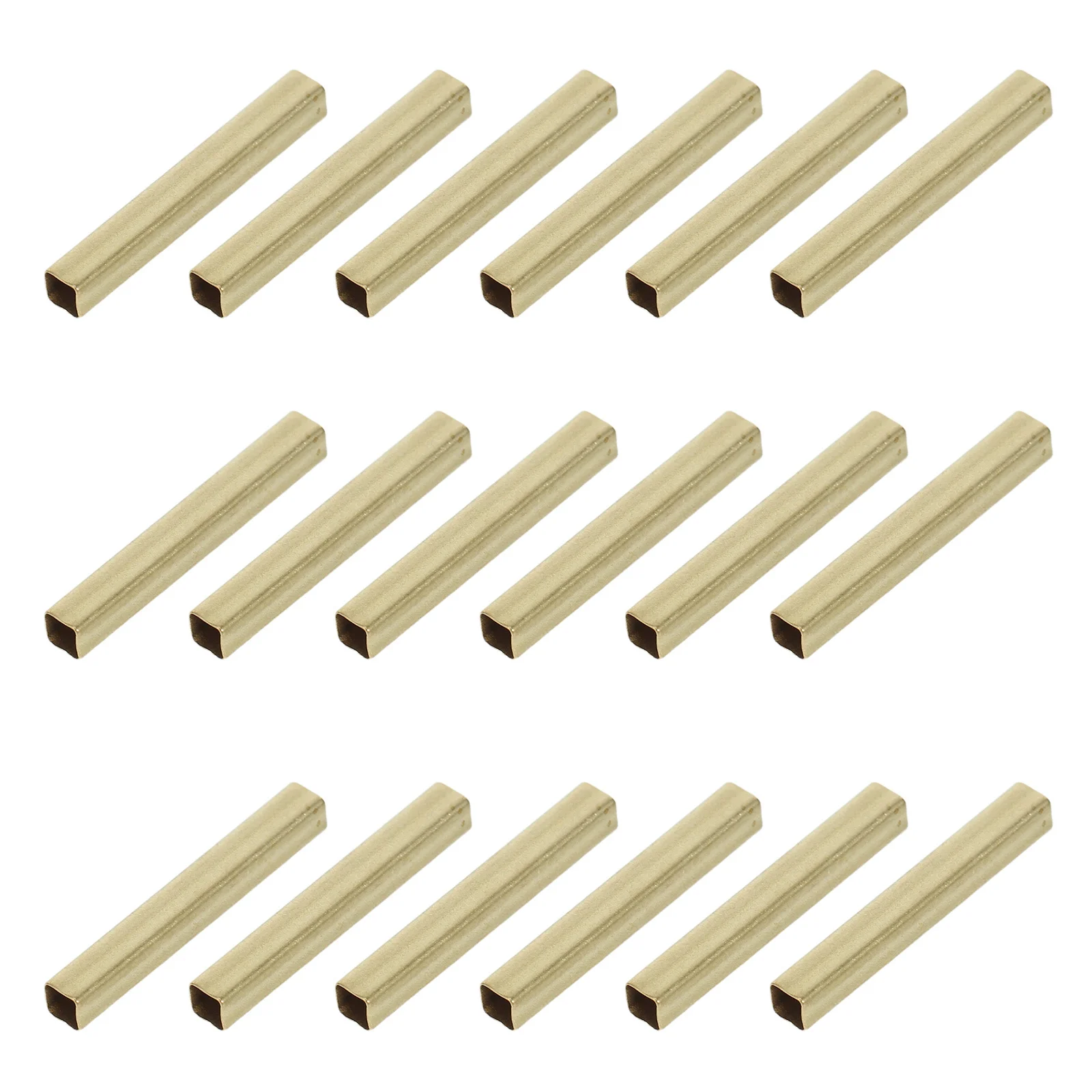 100Pcs Copper Tube Beads Hollow Square Brass Tubes Gold Plated for DIY Jewelry Making Supplies Bracelets Necklaces Earring Craft