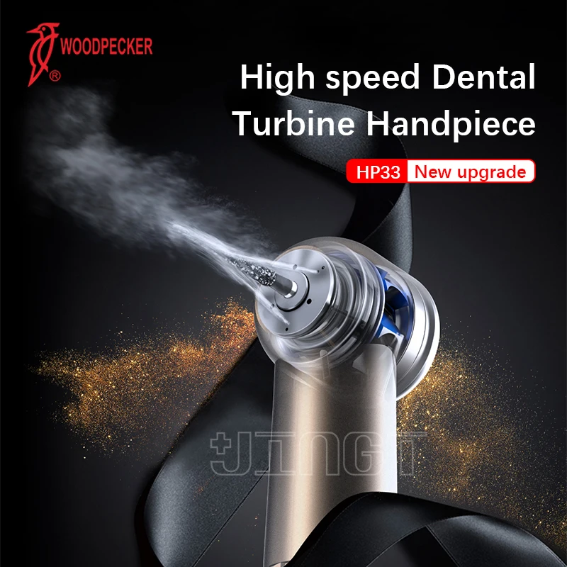 Woodpecker High Speed Dental Turbine Handpiece 2/4 Hole Air Turbine E-Generator Ceramic Bearing Dentist Tips Triple Water Spray