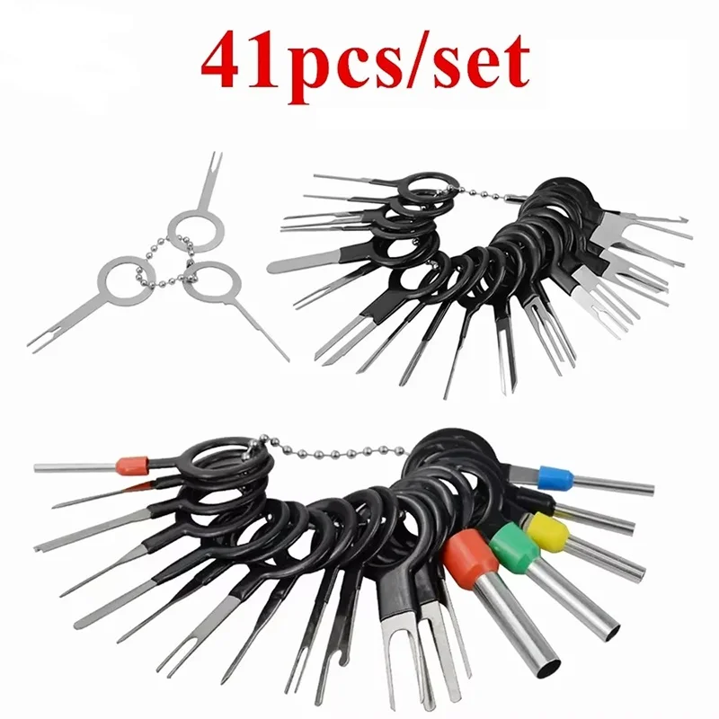 Automotive Plug Terminal Removal Tool Electrical Wire Crimp Split Connectors Pin Extractor Kit Keys For Car Repair Take Out Pins