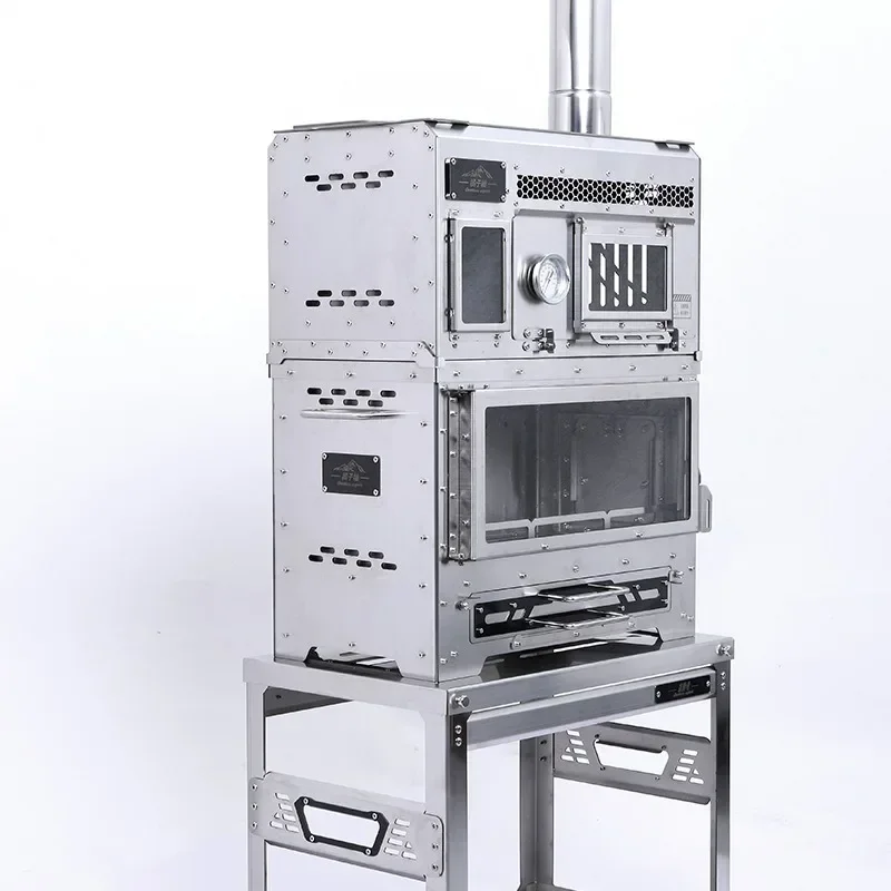 outdoor camping stainless steel wood stove portable heating stove picnic