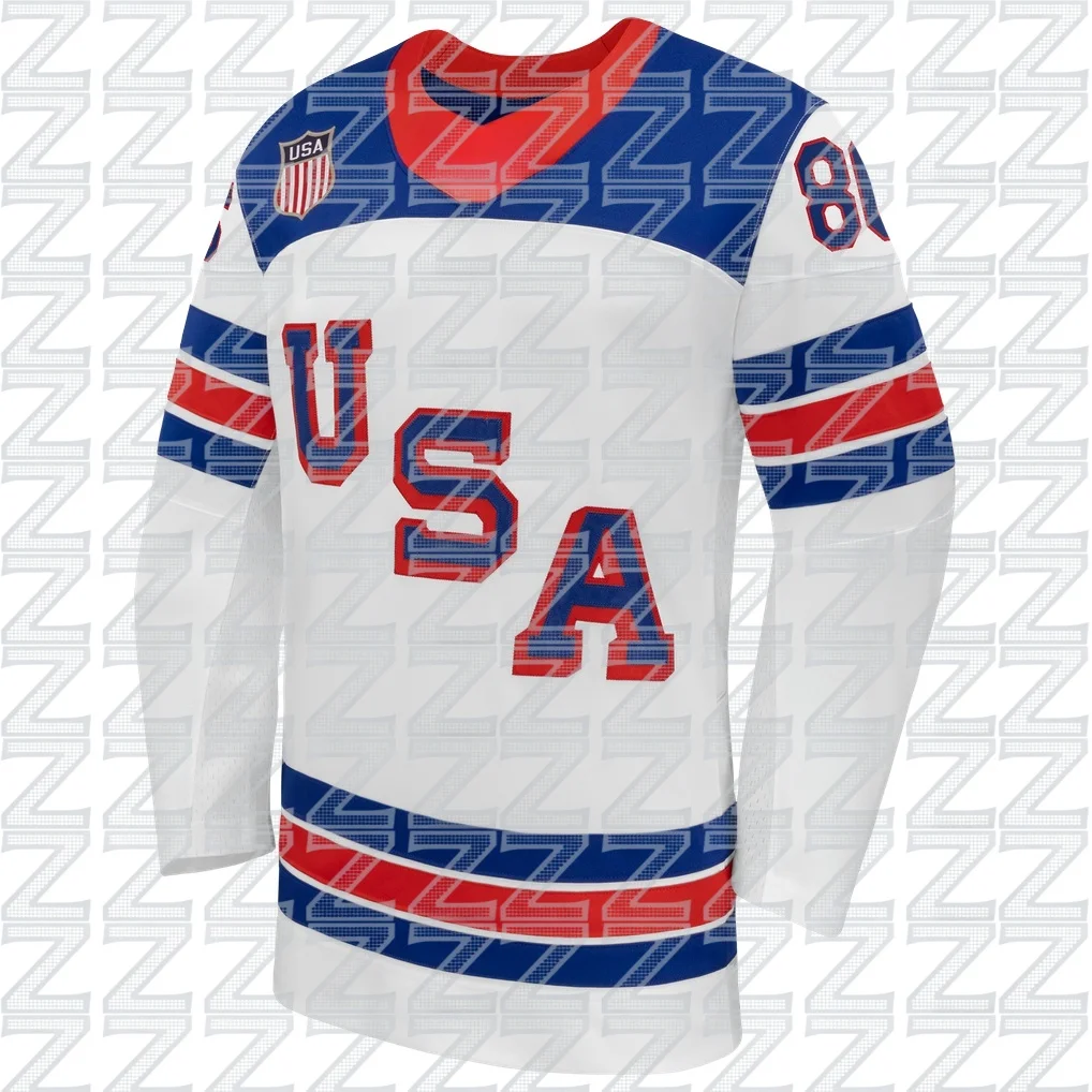 US National Hockey Team Training Black Ice Hockey Jacket, Jack Hughes, # 86, Fitness Sports Ice Hockey Long Sleeve, Trendy Style