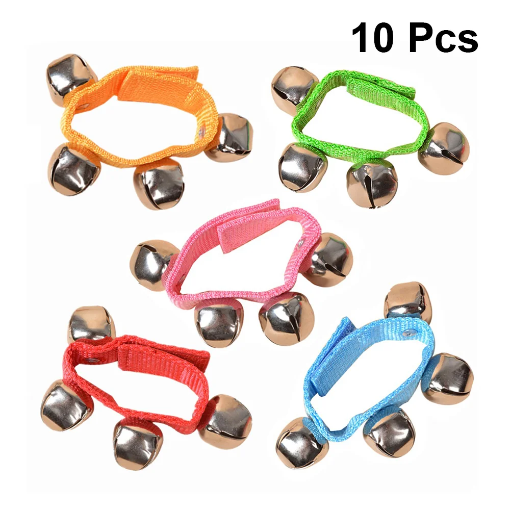 10 Pcs Childrens Toys Hand Crank Musical Rhythm Wrist Bell Kids Children’s