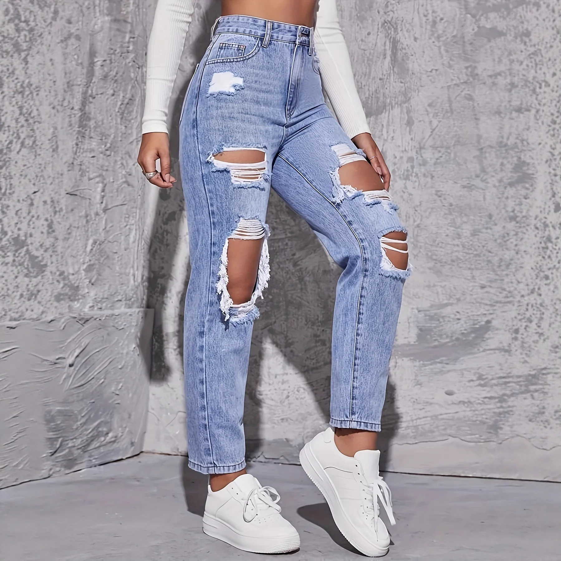 High Waist Mom Jeans Women Flare Pants Denim Autumn 2026 Casual Long Streetwear Slim Fit Trousers  Baggy Jeans