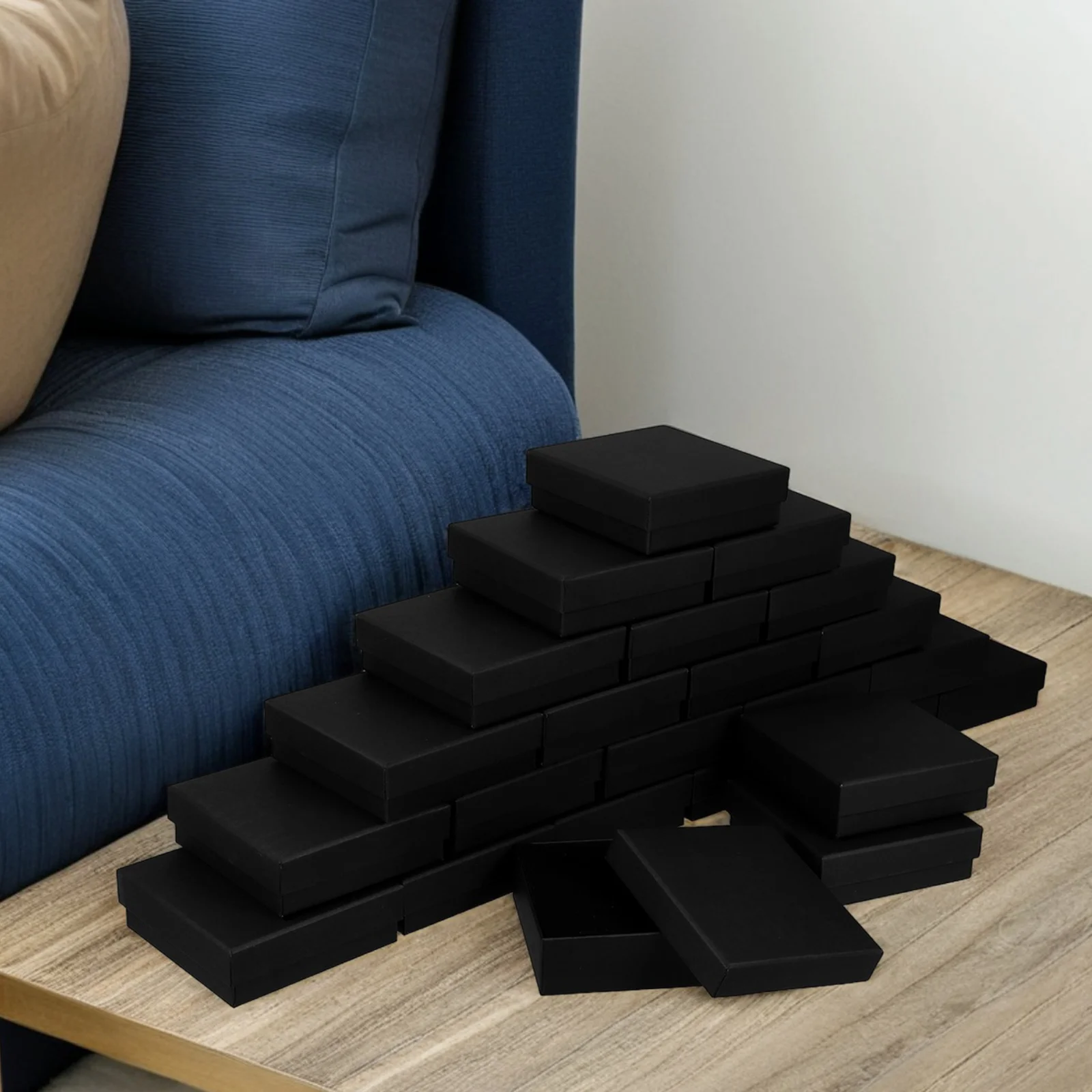 

24Pcs Jewelry Boxes Black Foam Padded Small Storage for Rings Earrings Necklaces Travel Boxes for Bracelets Bracelet Box