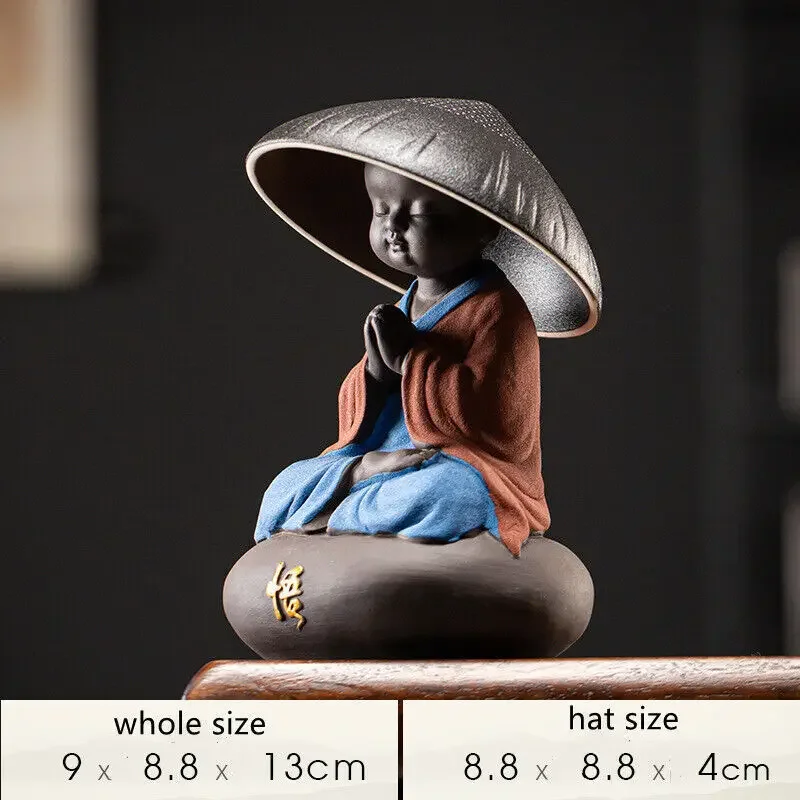 real yixing zisha tea pet creative house warming gift monk statue filter net new