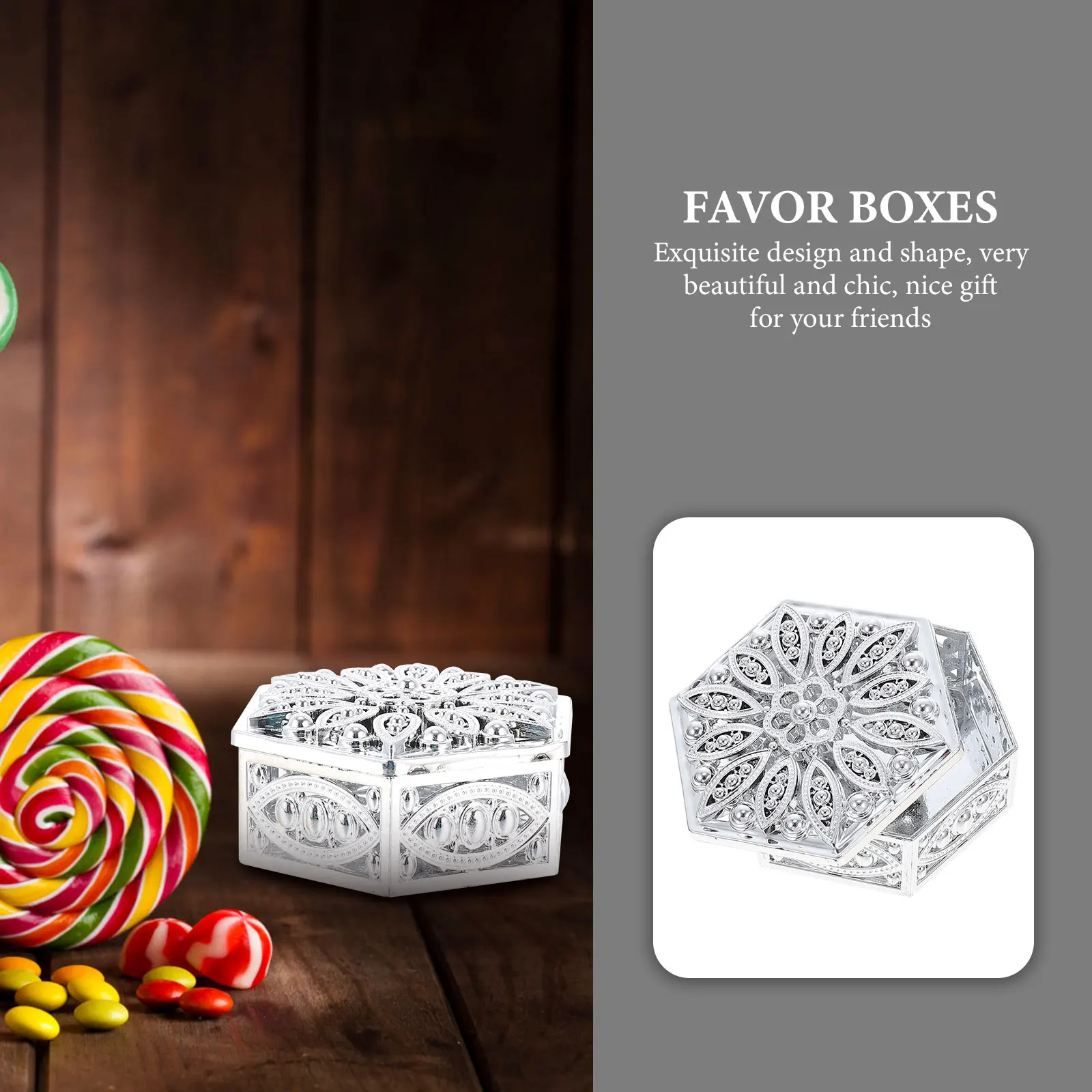 

C Favor Container Wedding Case Small Gift Boxes Storage Jewelry Retro Classic European Style Multi Use Party