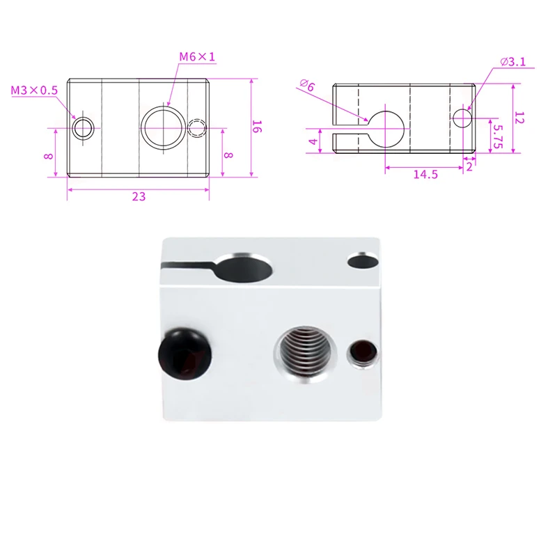 E3D V6 PT100 Heated Block With Sock V6 Heat Block Silicone Sock Warm Keeping Cover Protective Socks 3D Printer Parts