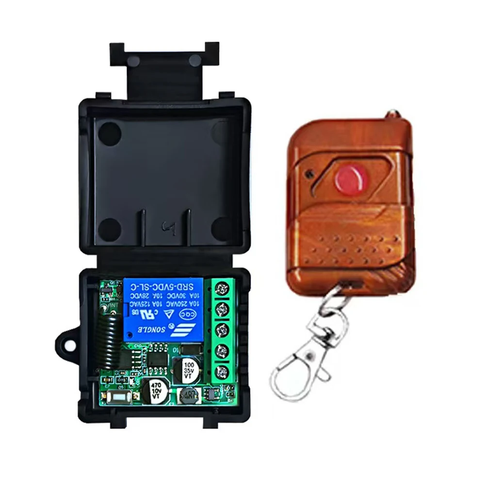 5V-30V Relay Receiver 433 Mhz Universal Wireless Switch Led Light Door Garage Door Remote Opening and Closing Wireless Remote 