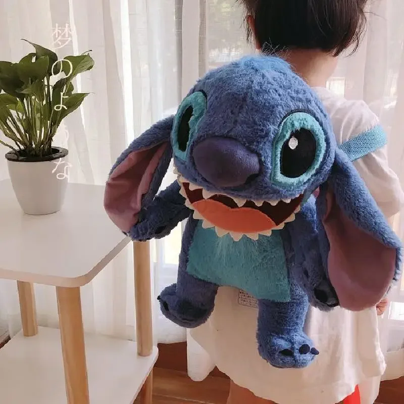 Sac à Dos en Peluche de Dessin Animé Disney Stitch pour Enfant, Cartable Mignon de Grande Capacité, Nouvelle Collection