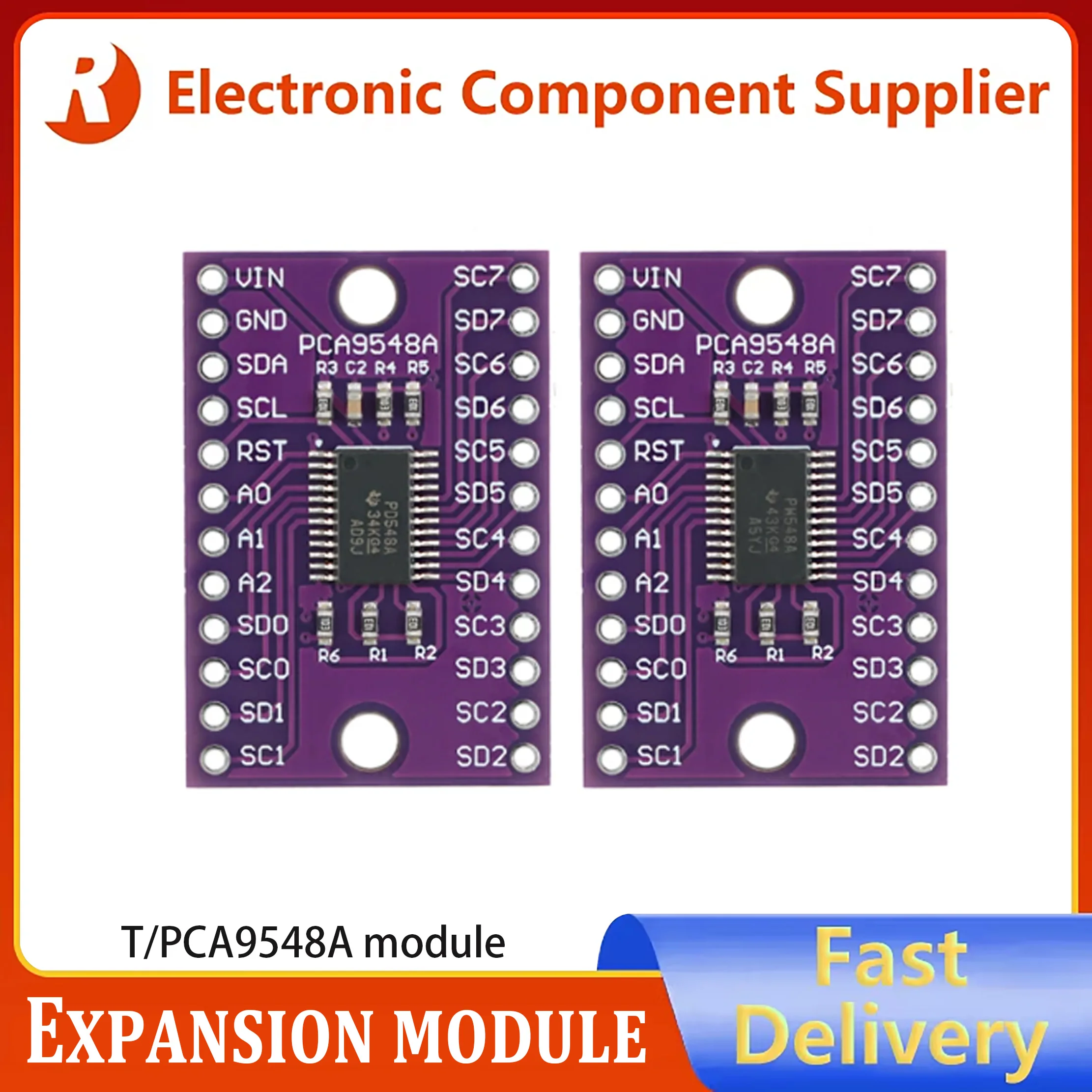 2pcs TCA/PCA9548A 8-channel I²C-controlled bidirectional switch module – multi-channel expansion board