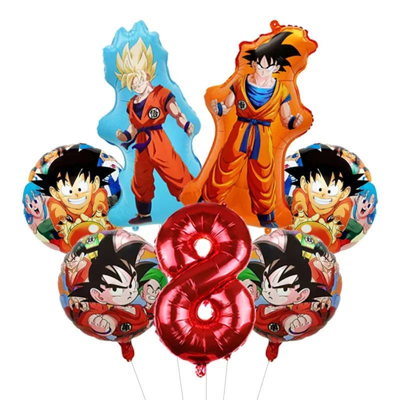 Dragon Ball Z Themen-Bachelor-Party Ballon-Set Vier-Sterne-Folienballon mit Goku-Aufdruck für Anime-Fans Feier – Detail 17