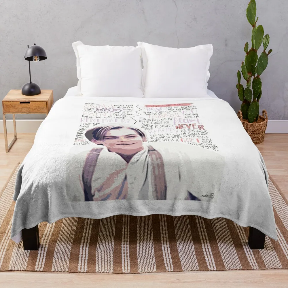 

Leonardo DiCaprio / Jack Dawson Merch Throw Blanket Giant Sofa Decorative Throw Camping Extra Large Throw Blankets