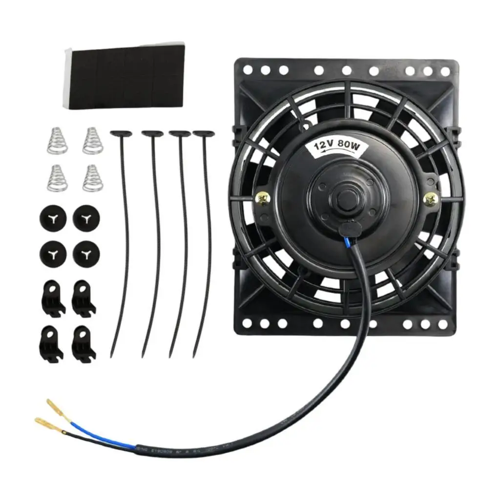 6 inch Electric Radiator Cooling Fan Easy to Use Low Noise Compact Electric Fan Car Accessories Direct Replacement for Auto