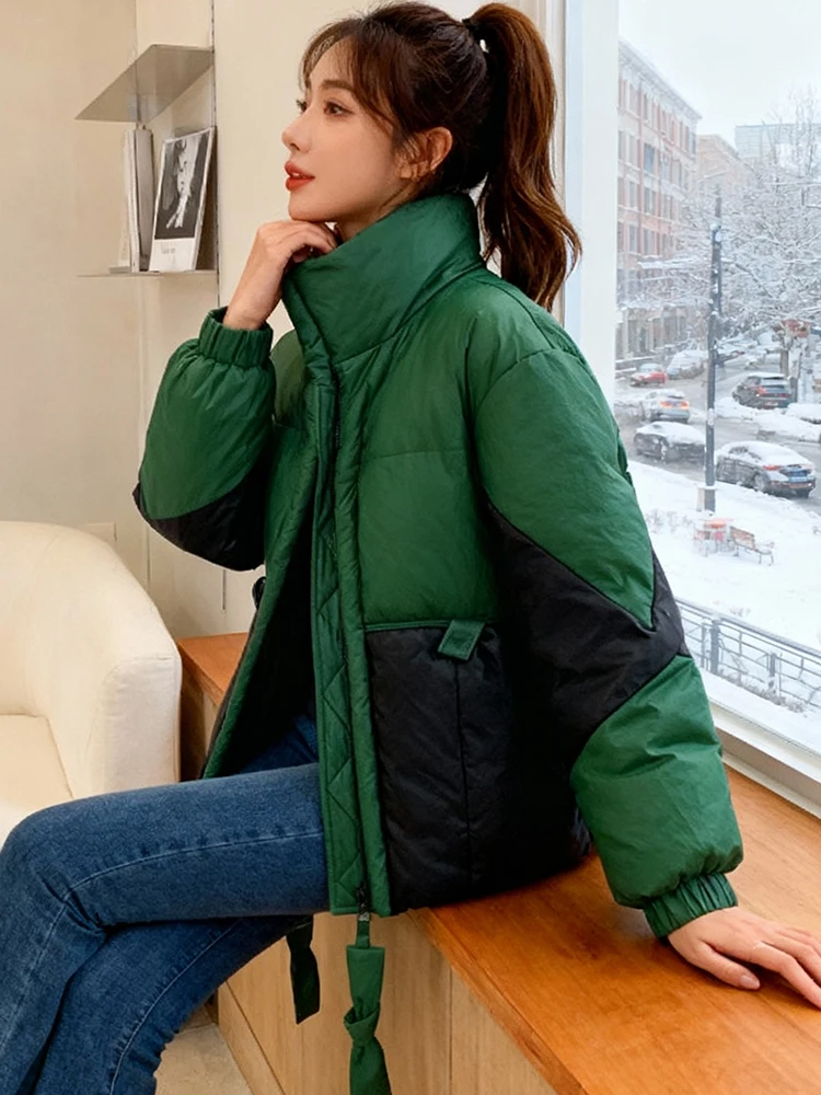 

Модная женская куртка из утепленного хлопка, повседневная, на флисовой подкладке, высококачественная, для повседневной носки, в корейском стиле...