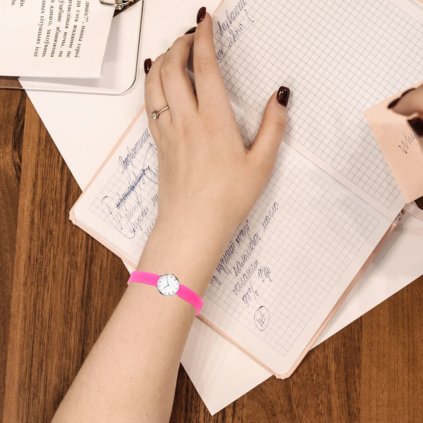 

6Pcs DIY Accessories Silicone Bracelet for Wristwatches Soft Flexible Strap Comfortable Wear Ideal Replacement Security Rings