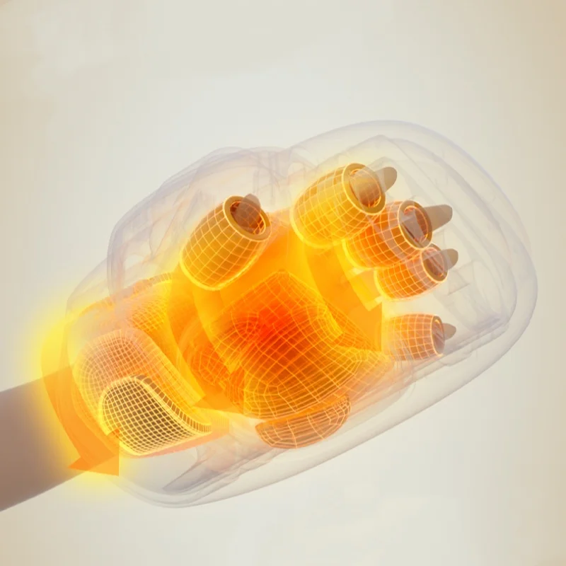 

Беспроводной ручной массажер с подогревом и сжатием, электрический портативный массажер для запястий и пальцев, 5-уровневый регулируемый давление, лучший подарок