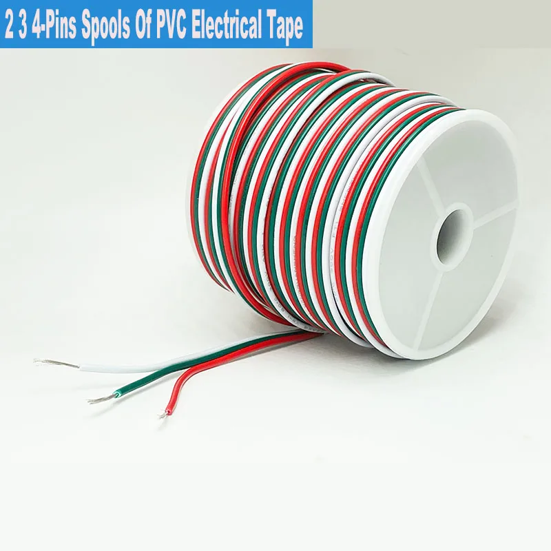 32.8ft Extension Cord, 2/3/4 Pin Wire 22AWG 20AWG PVC 300V 80°C Tinned Copper Conductor for Domestic Electrical Connections