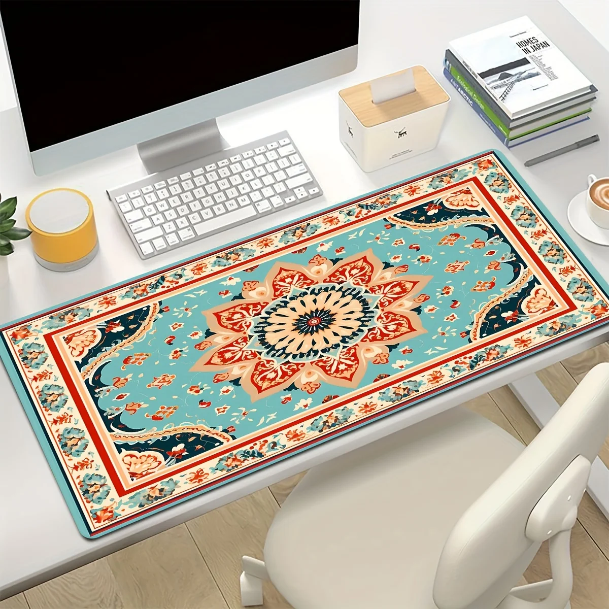 

The rubber anti-slip surface and washable Persian pattern gaming mouse pad are perfect for office or home desktops
