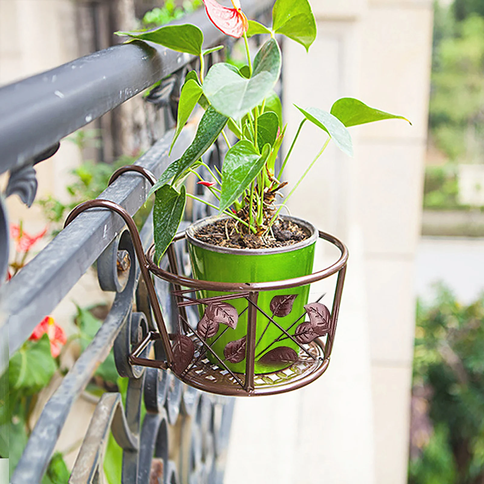 

New Creative Wrought Iron Pendant Plant Stand Flower Pot Hook Frame Garden Decoration Plant Stand Flower Pot Hooks Holder