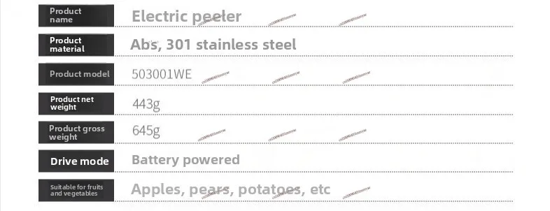 Skrobak do owoców, automatyczna obieraczka do użytku domowego, przenośna, wielofunkcyjna elektryczna obieraczka do ziemniaków