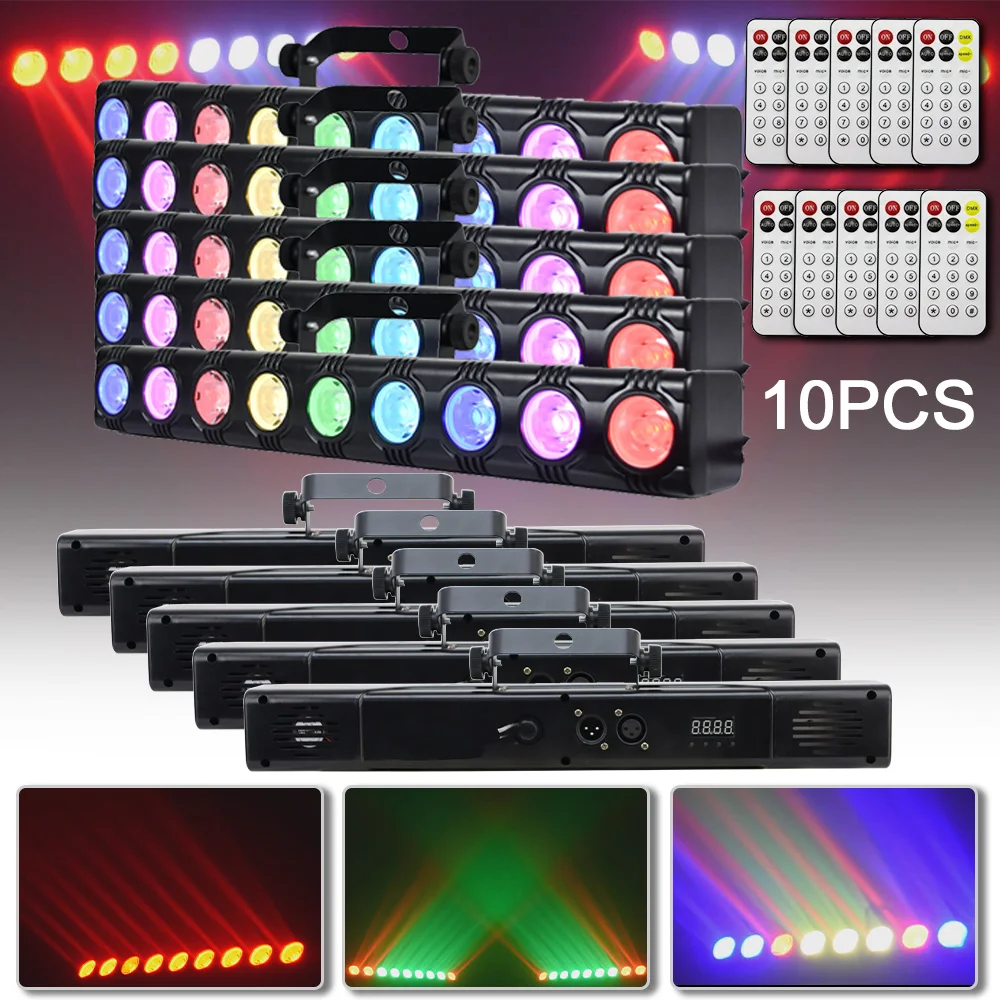 rgb led beam lighting lamp para home stage single dmx control wash effect dj disco boate hill bar holiday stage 10 pcs 01