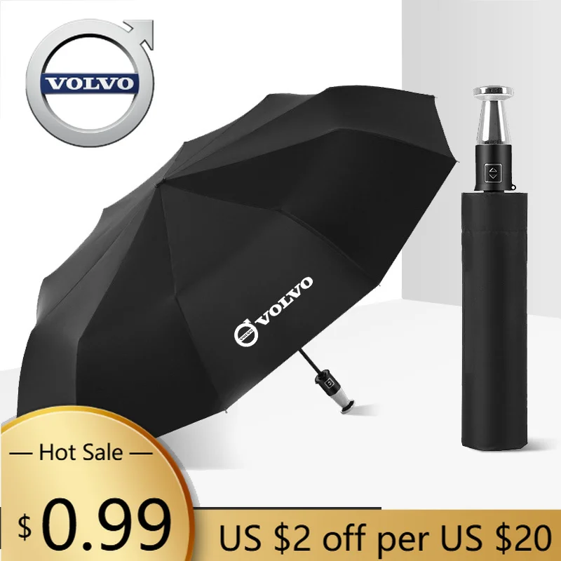

Колпаки ступицы, черный автомобильный складной зонт, портативный автоматический солнцезащитный козырек для Volvo Rdesign V60 V40 XC90 S60 C30 XC60 V50 V70 S90 AWD Car