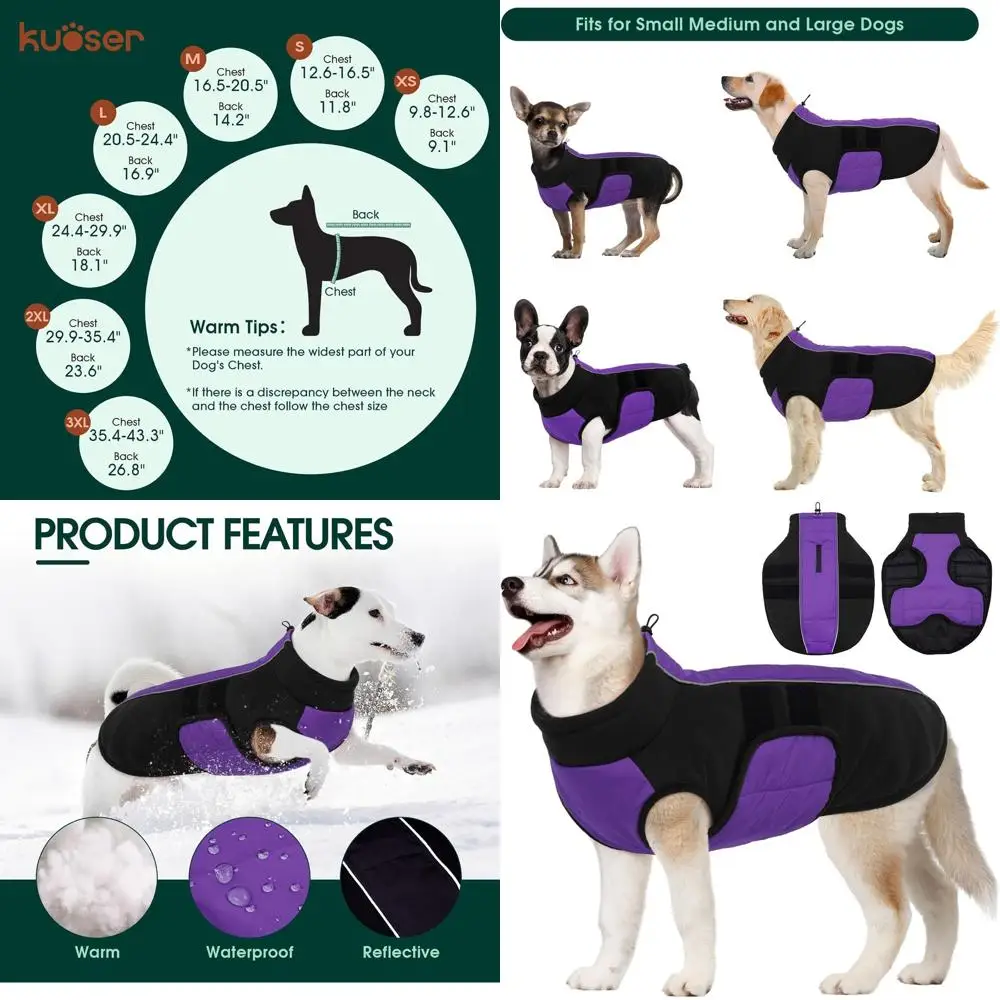 

Очень большой светоотражающий зимний комбинезон для собак крупных пород, идеально подходит для холодной погоды и гигантских датских догов