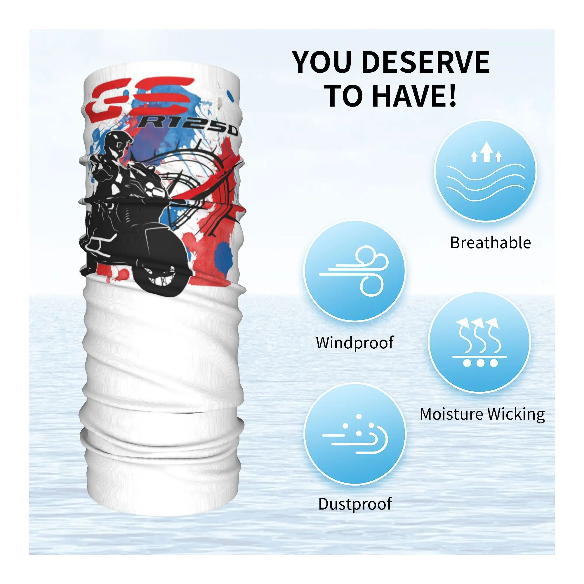 مخصص GS R1250 الشتاء عقال الرقبة أدفأ النساء الرجال التزلج تشغيل وشاح أنبوبي الوجه باندانا الجراب