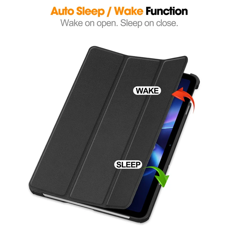 Slim Folding Stand PU Leather Flip Case For Xiaomi Redmi Pad 2 9.7 inch Cover Hard Plastic Back Shell Funda Coque Capa