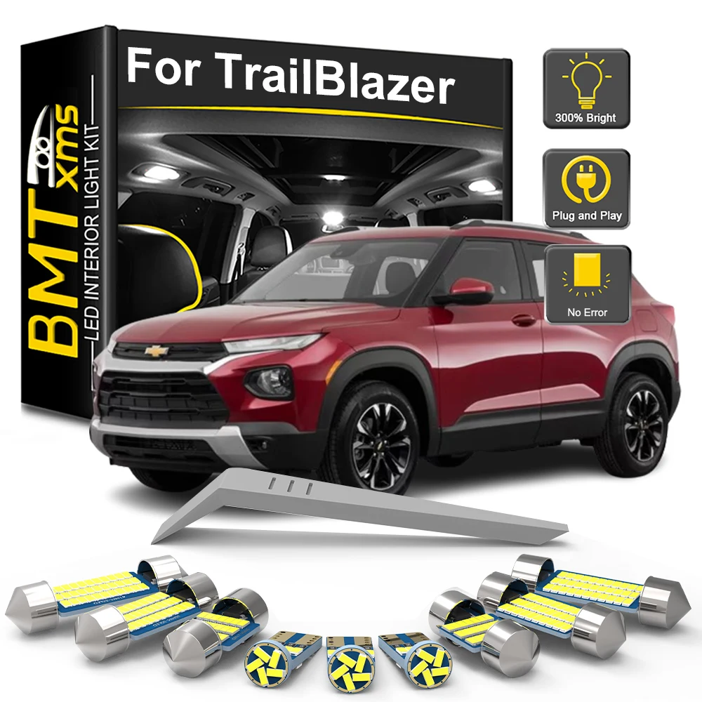 

BMTxms 9Pcs For Chevrolet Chevy Trailblazer 2021 2022 2023 2024 2025 Car LED Interior Light Kit License plate Lamp Accessories