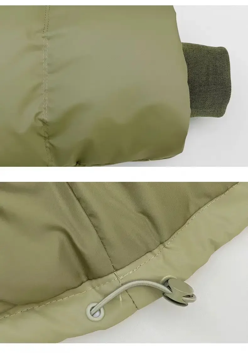 2026 Winter Warme Dicke Parkas für Damen, Neue Mode, Locker Geschnittene Kurze Jacke, Damen Baumwollgefütterter PU-Leder Eleganter Reißverschluss-Mantel, Y2K Tops – Detail 9