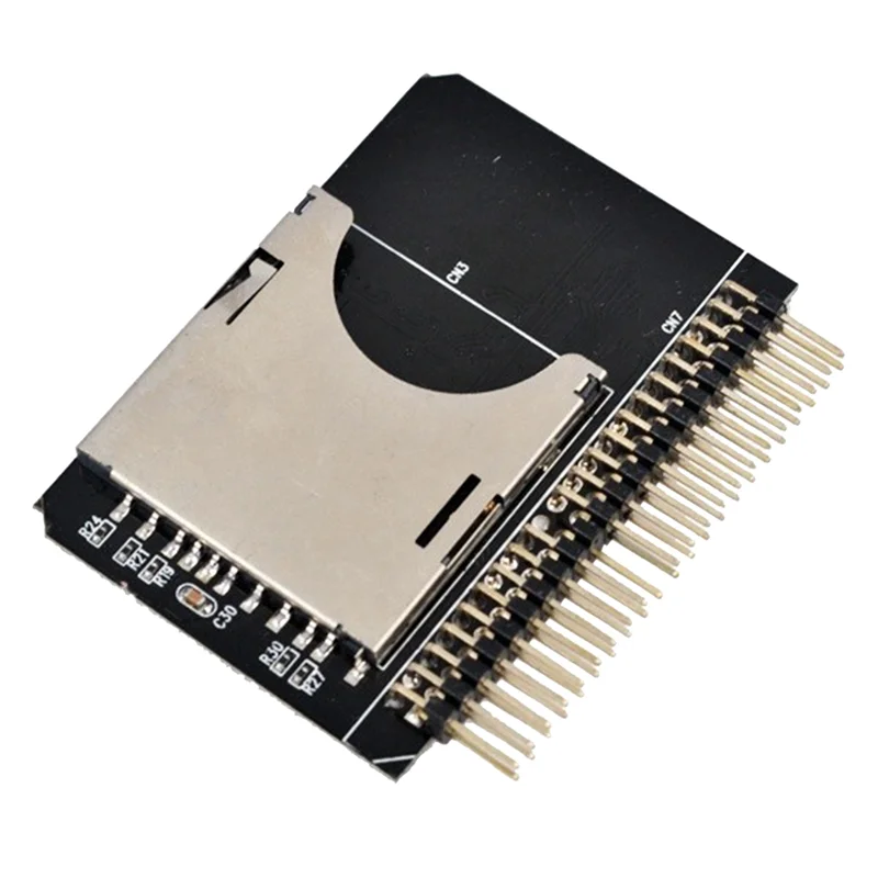 2.5 Inch SD Card to IDE Adapter, SDHC/SDXC Memory Card Converter to Laptop HDD 44 Pin Male Port HDD Riser Card