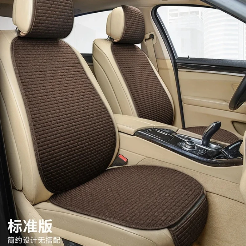 Universal Car Seat Cushion Pad, Dustproof Fabric Seat Covers Sheet Protector, Four Seasons Breathable Anti Slip Auto Seat Pad