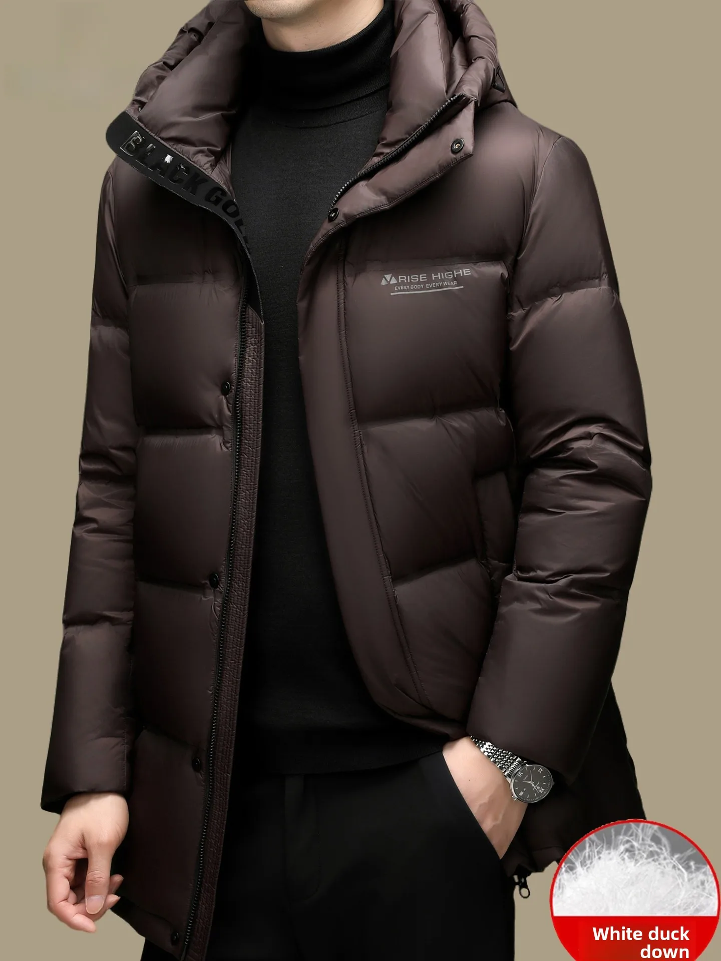 

Мужская удлиненная куртка Pierre Cardin с капюшоном, утепленная, для осени и зимы, модная, городская, стильная, дышащая, ветрозащитная