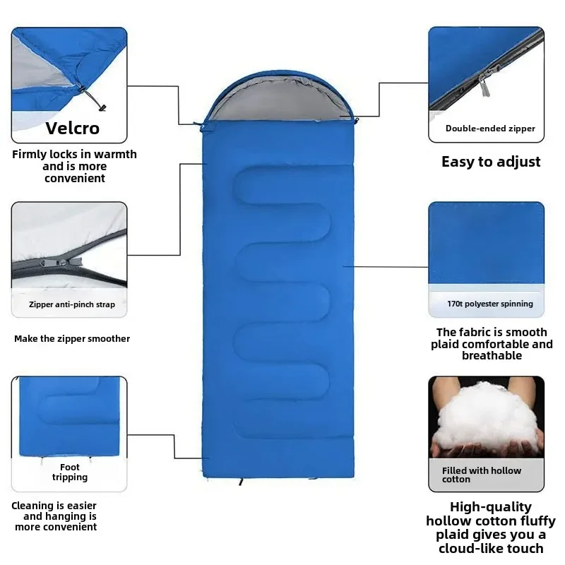 Cold Temperature Winter Sleeping Bag Down Sleeping Bag Winter Camping Sleeping Bag Double -5°C