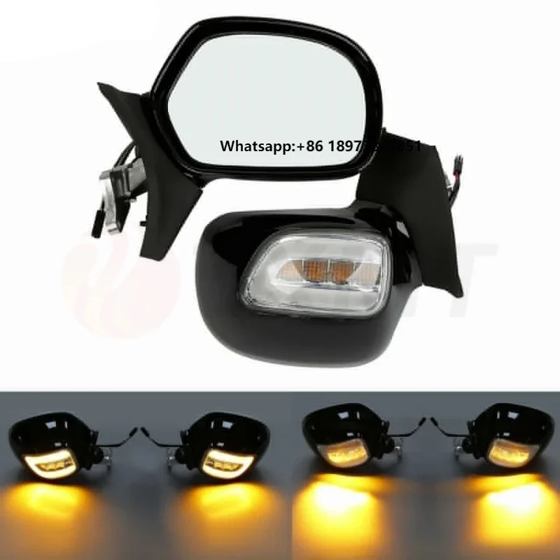 

Motorcycle Chrome Rearview Mirror with Turn Signals for HODNA GL1800 2001-2017 LED Rearview Mirror