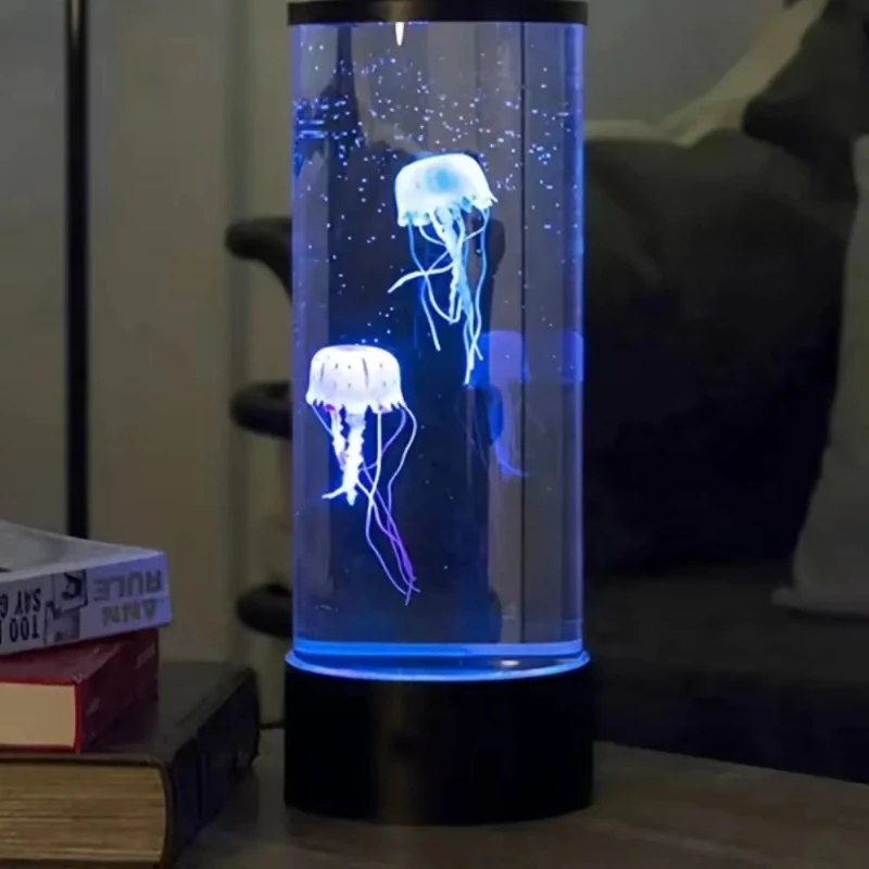 Jellyfish Lamp LED Color Changing Aquarium Light with 7 Colors Home Decoration Lights Night Lights Pet Supplies