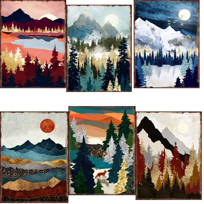 

Пазлы-головоломки 500/1000/1200/2000 элементов: Пейзаж с луной и горами. Семейные игры для игровой комнаты, спальни, домашнего декора, подарок.