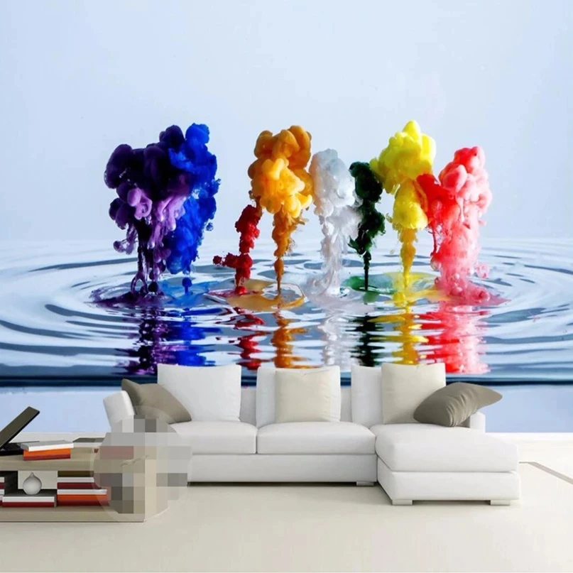 Custom Mural Modern Design Abstract Art Colored Smoke Bedroom Wallpaper Living room sofa TV background wall restaurant 8d Hotel